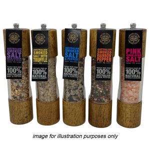 Australian Smoked Salt with Truffle – Wooden Grinder